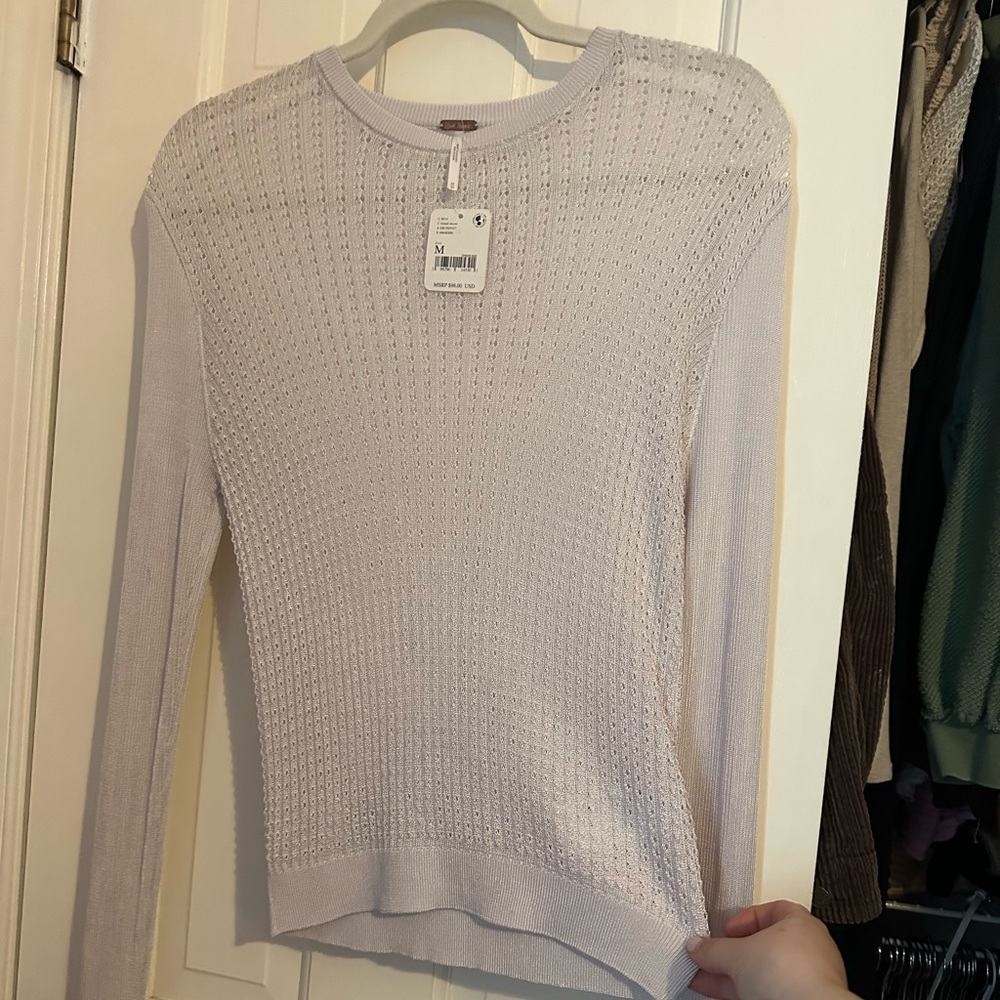 Lightweight see through Free People top NWT